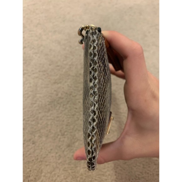 FLAWS Dooney and Bourke Snakeskin Wristlet Removable Leather Strap Wallet Pouch - Picture 10 of 12